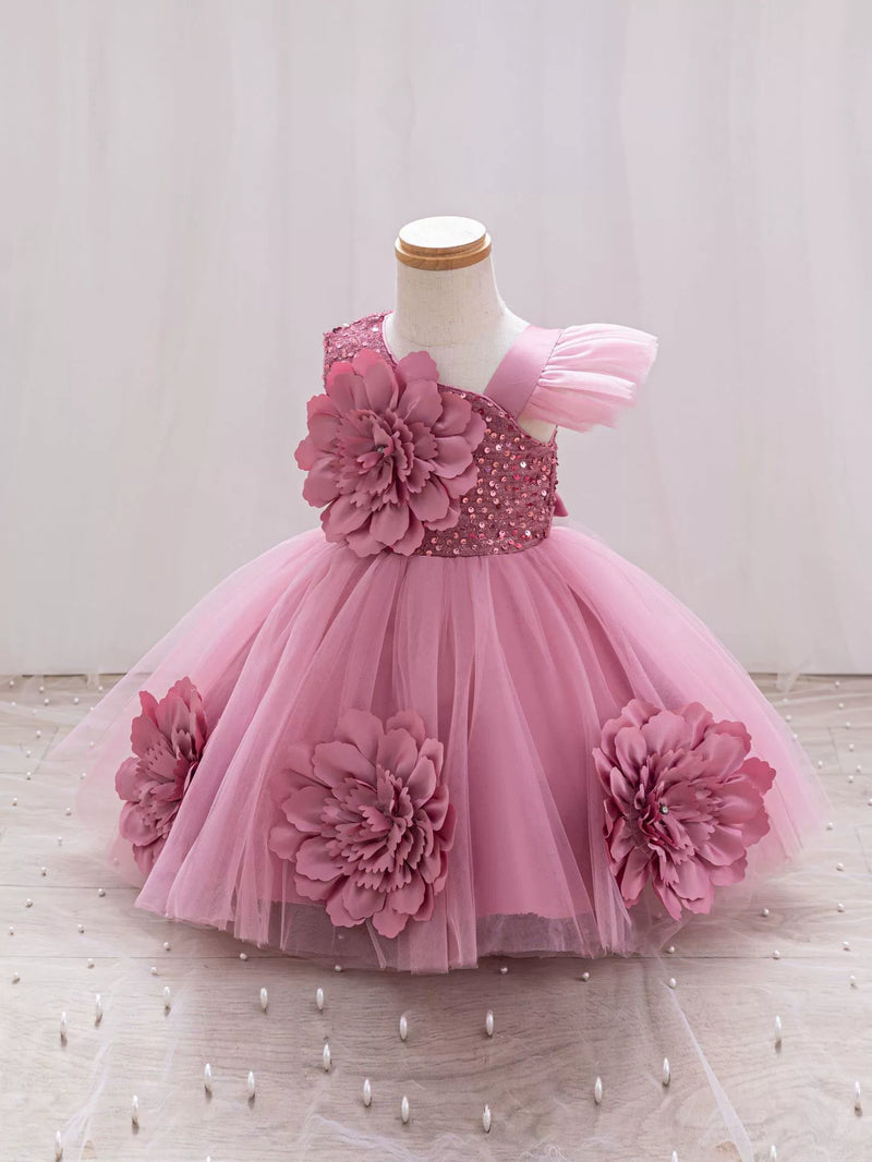 Vestido De Festa Infantil Flores