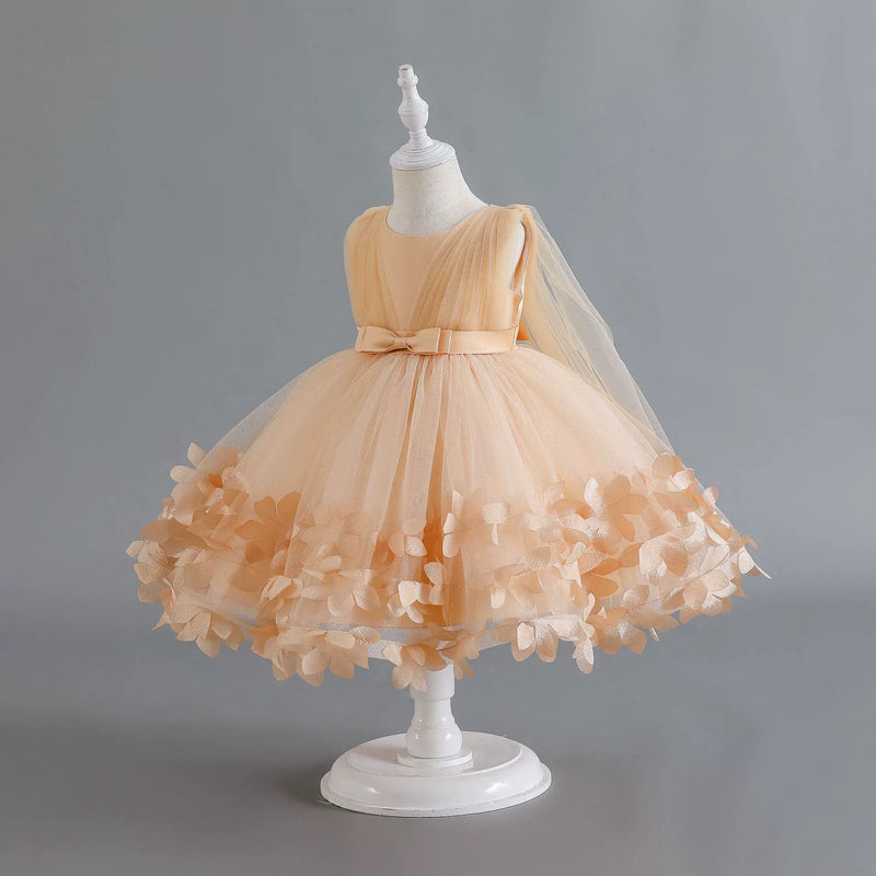 Vestido de Festa Infantil Tule Flores