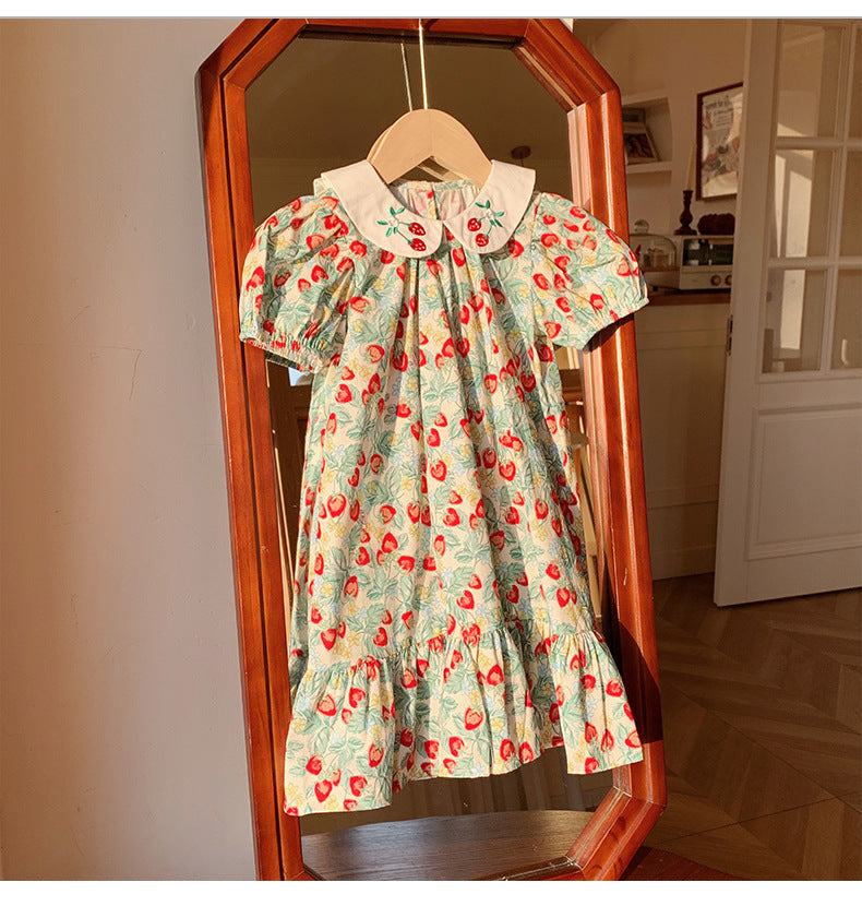 Vestido Infantil Delicadinho Morangos
