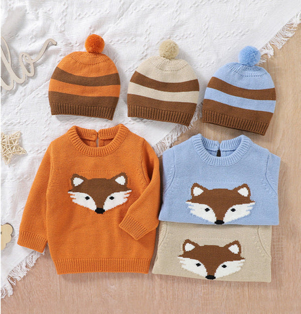 Blusa Infantil de Tricô Raposinha