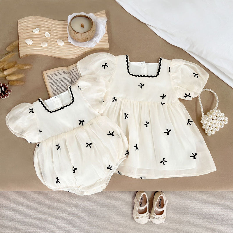 Vestido Infantil Verão Lacinhos