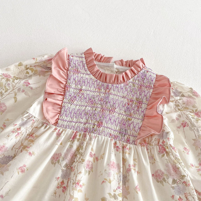 Vestido Infantil Rosa Florzinhas