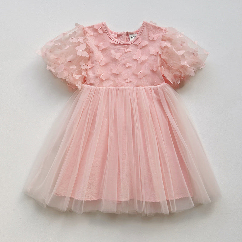 Vestido Infantil Tule Borboletinhas