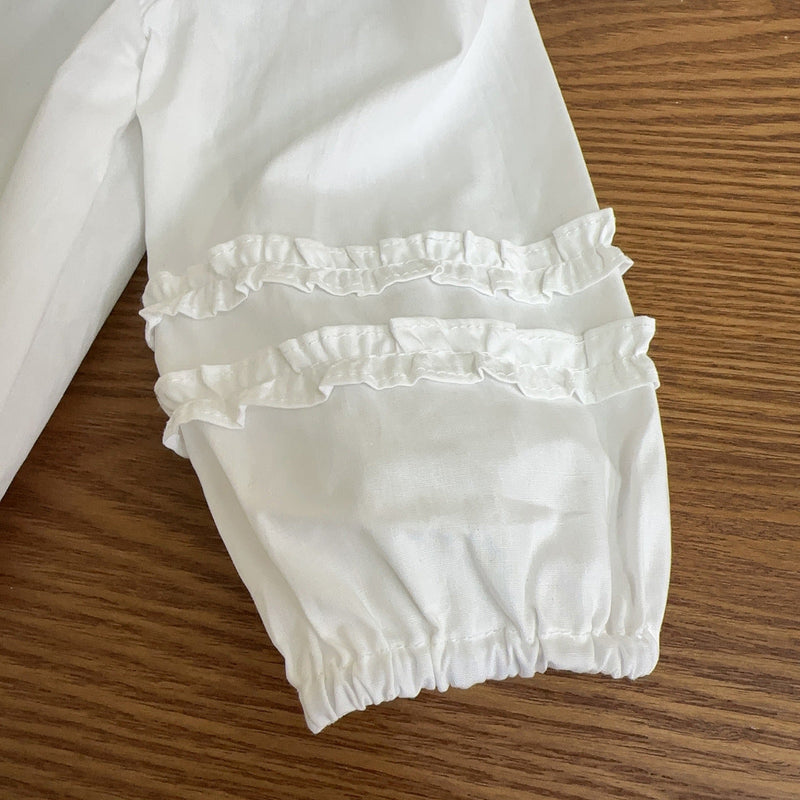 Camisa Infantil Feminina Branca Babadinhos
