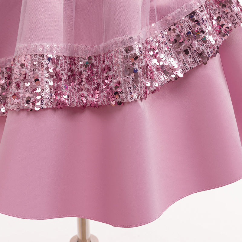 Vestido Infantil de Festa Lantejoulas Lacinho