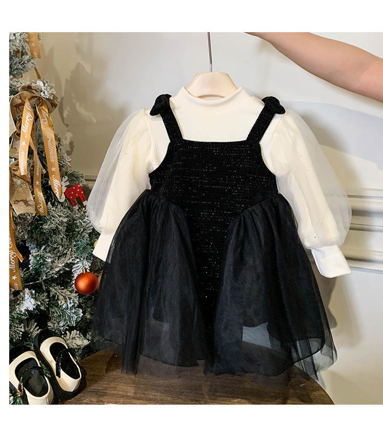 Vestido Infantil Alcinha + Blusa Tule