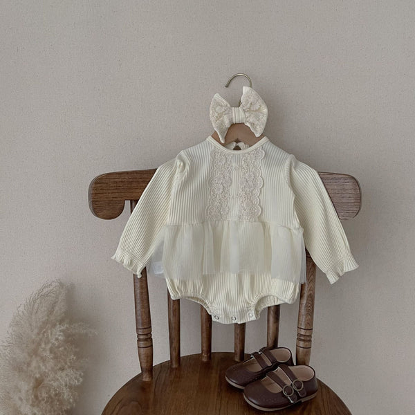 Body Infantil Feminino Rendinha e Tule