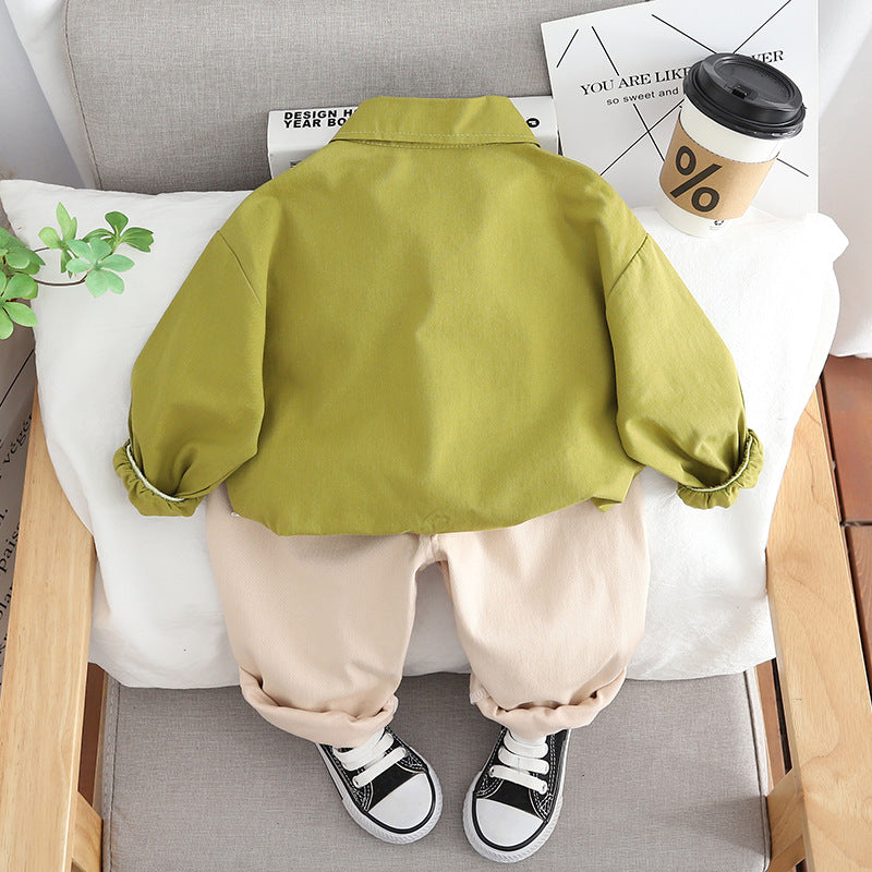 Conjunto Infantil Masculino Camisa Dinossauro