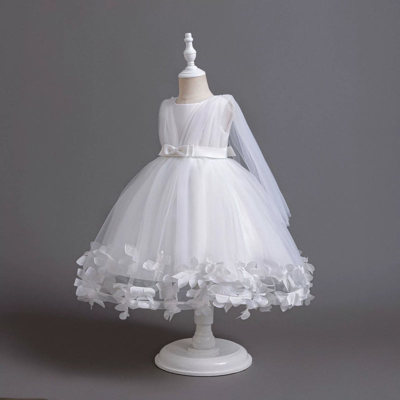 Vestido de Festa Infantil Tule Flores