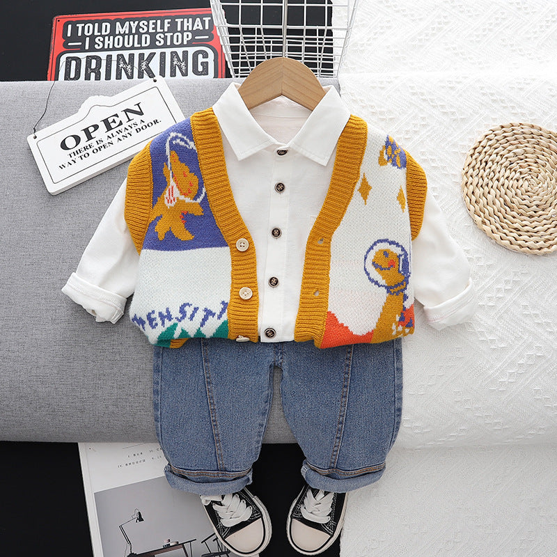 Conjunto Infantil Masculino Dinossauro 3 Peças