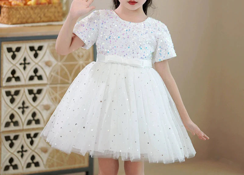 Vestido Infantil De Festa Lantejoulas