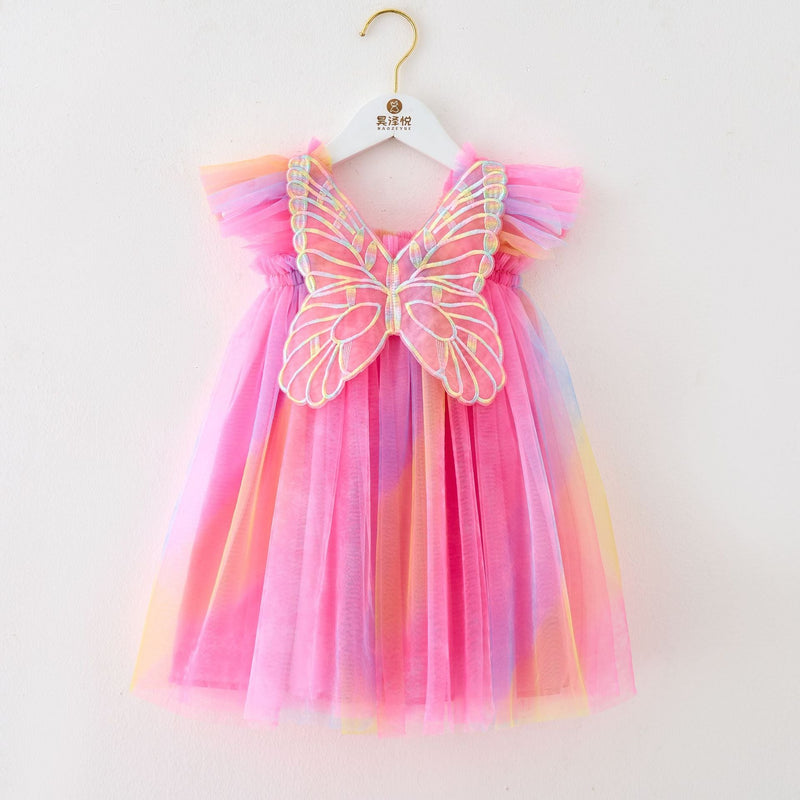 Vestido Infantil Tule Colorido Asinha