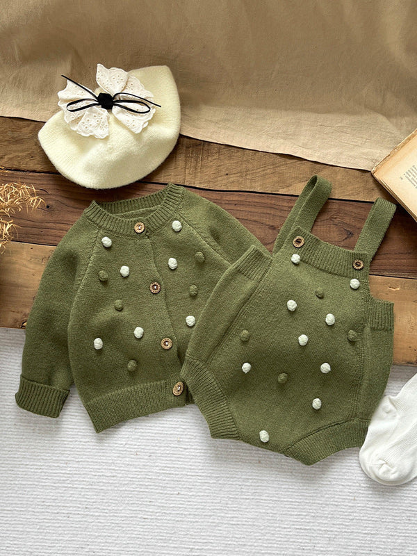 Conjunto Infantil Verde Bolinhas