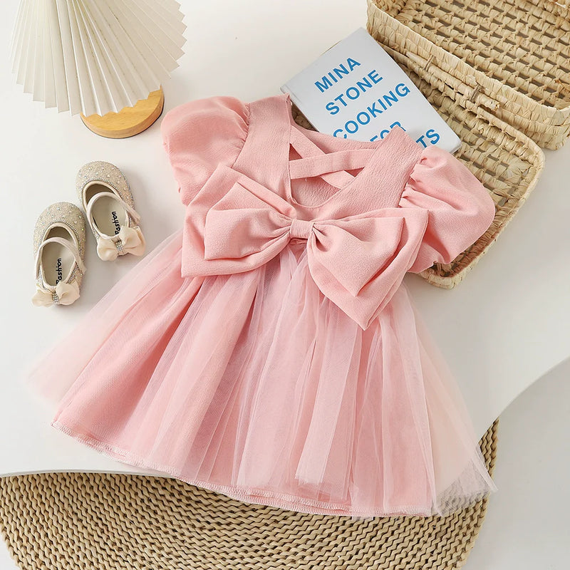 Vestido Infantil Tule Lacinho