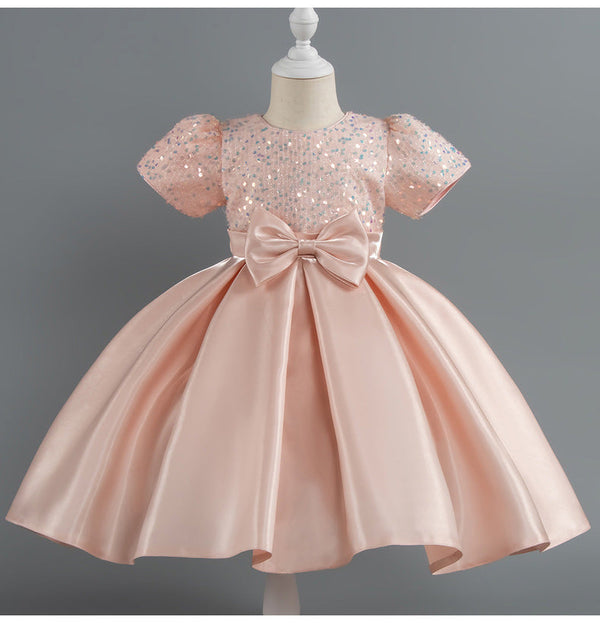 Vestido de Festa Brilhante Lacinho