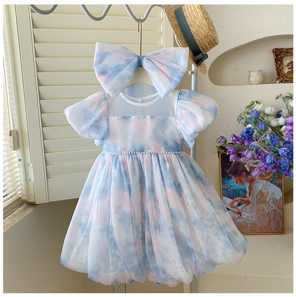 Vestido De Festa Infantil Pérolas Lacinho
