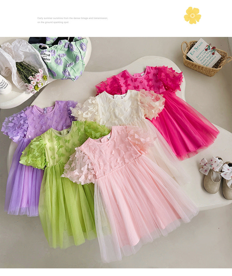 Vestido Infantil Tule Borboletinhas