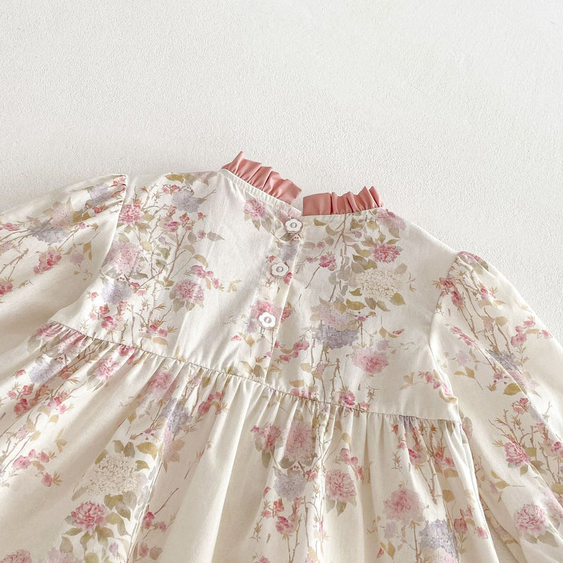 Vestido Infantil Rosa Florzinhas