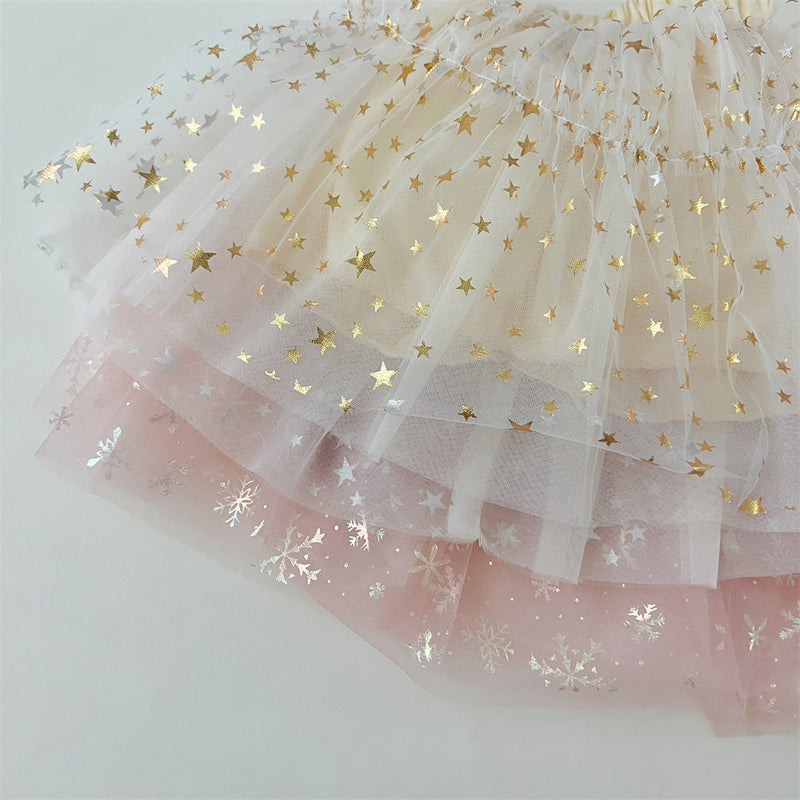 Conjunto Infantil Flores e Saia Tule