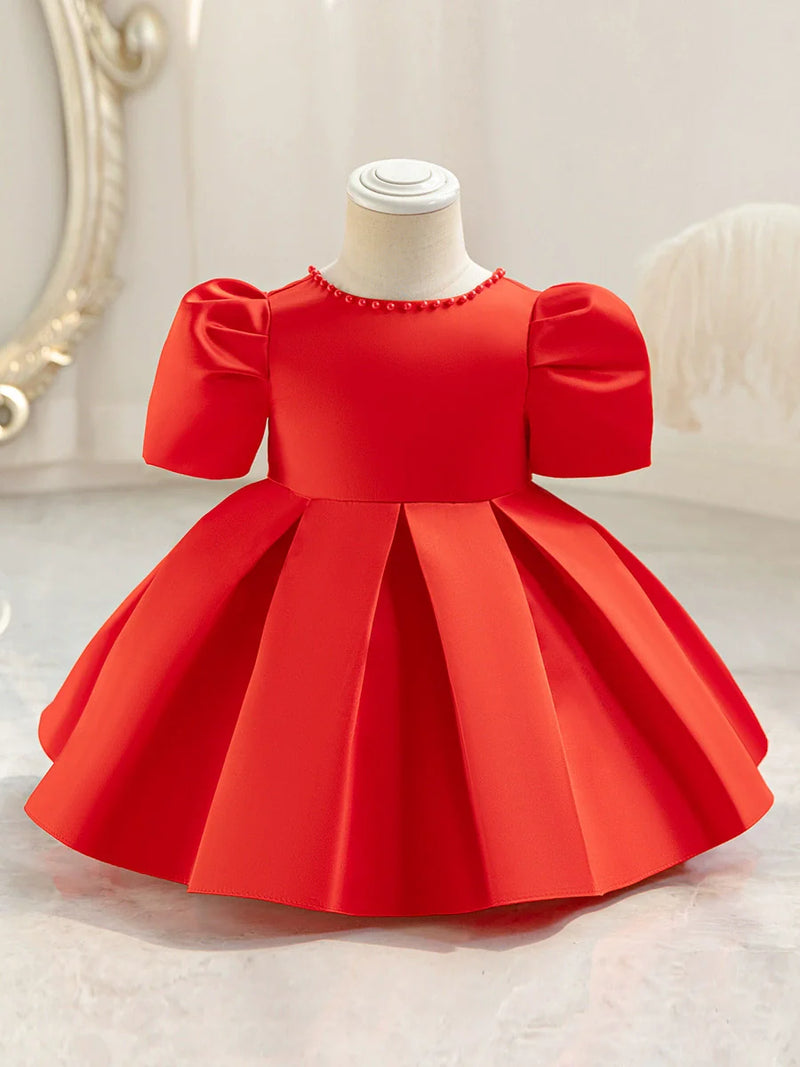Vestido De Festa Bufante com Pérolas