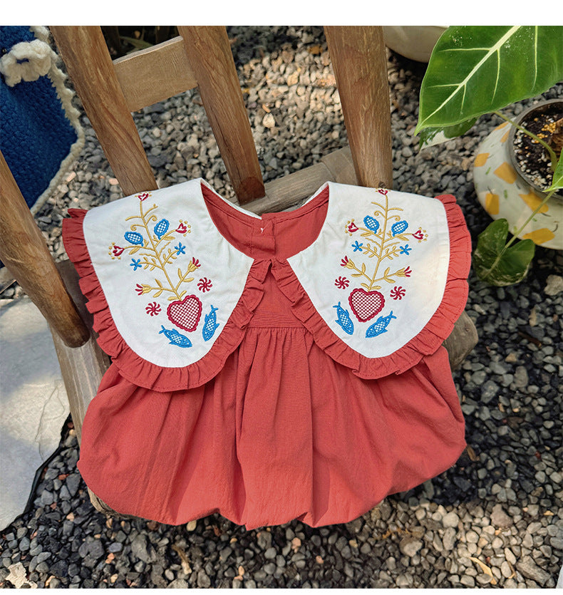 Vestido Infantil Golinha Bordada