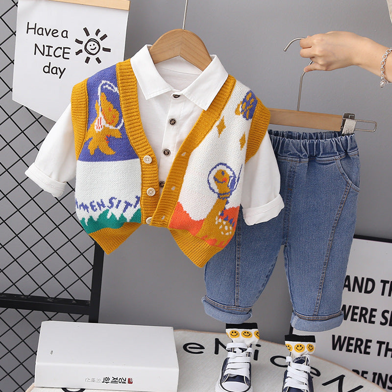 Conjunto Infantil Masculino Dinossauro 3 Peças