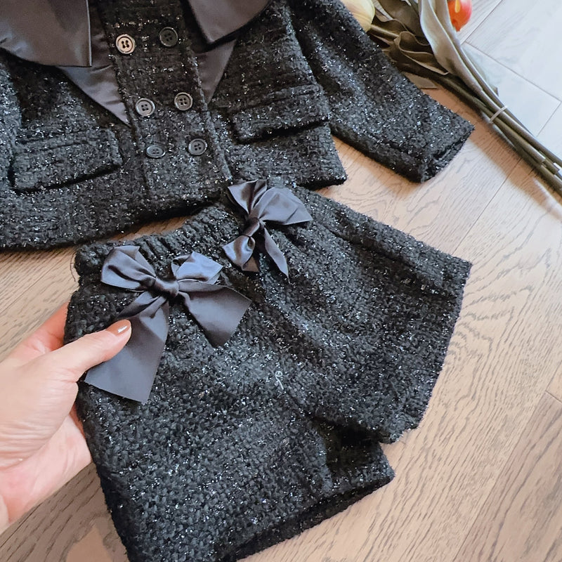 Conjunto Infantil Preto Tweed