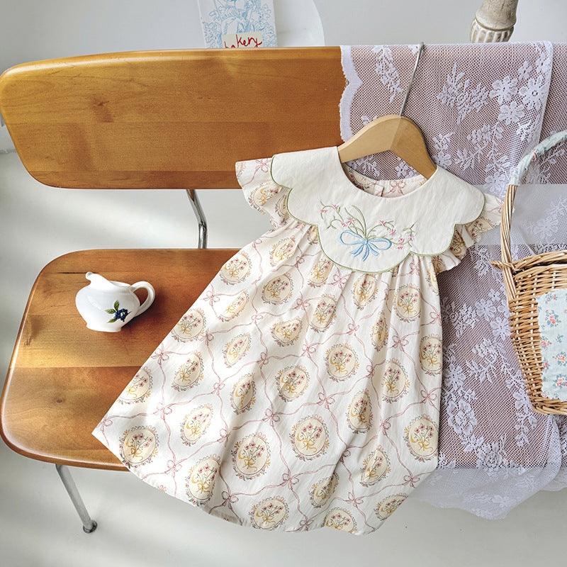 Vestido Infantil Babados Florzinhas