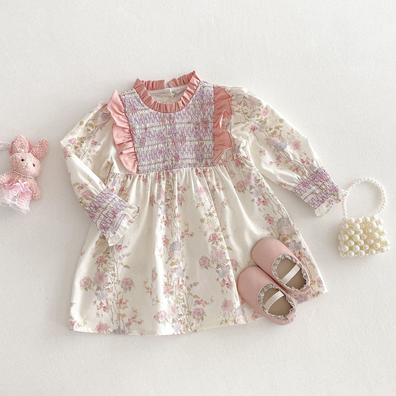 Vestido Infantil Rosa Florzinhas