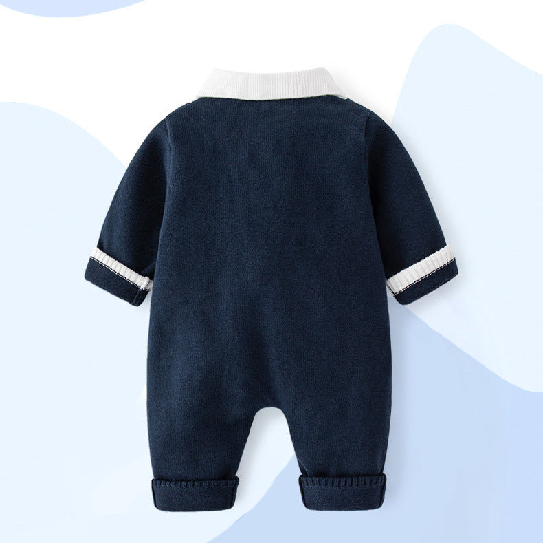 Macacão Infantil Tricô Gravatinha