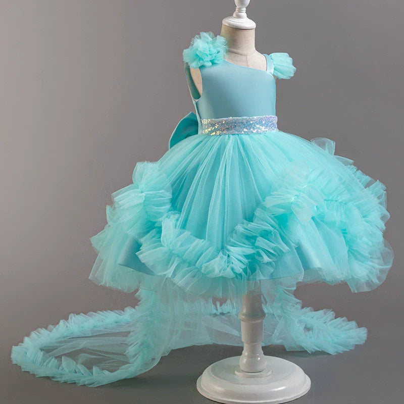 Vestido De Festa Com Babadinhos de Tule