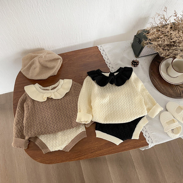 Conjunto Infantil Feminino Tricô Golinha