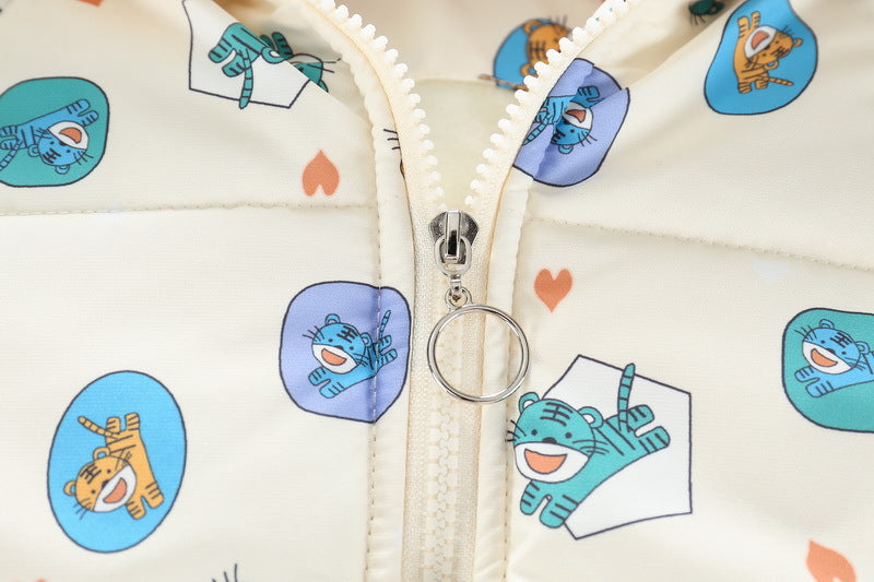 Jaqueta Infantil Masculina Acolchoada Gatinho