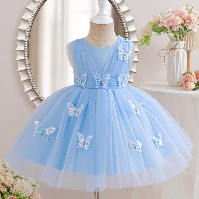 Vestido de Festa Tule Borboletas
