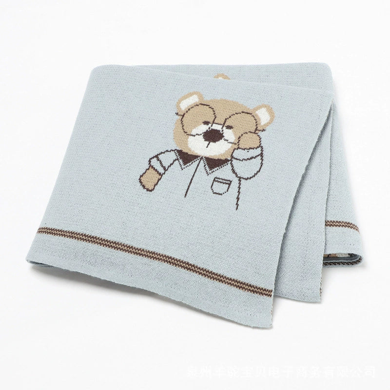Manta Infantil Ursinho de Óculos