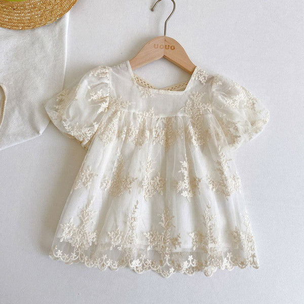 Vestido Infantil Rendado Floral
