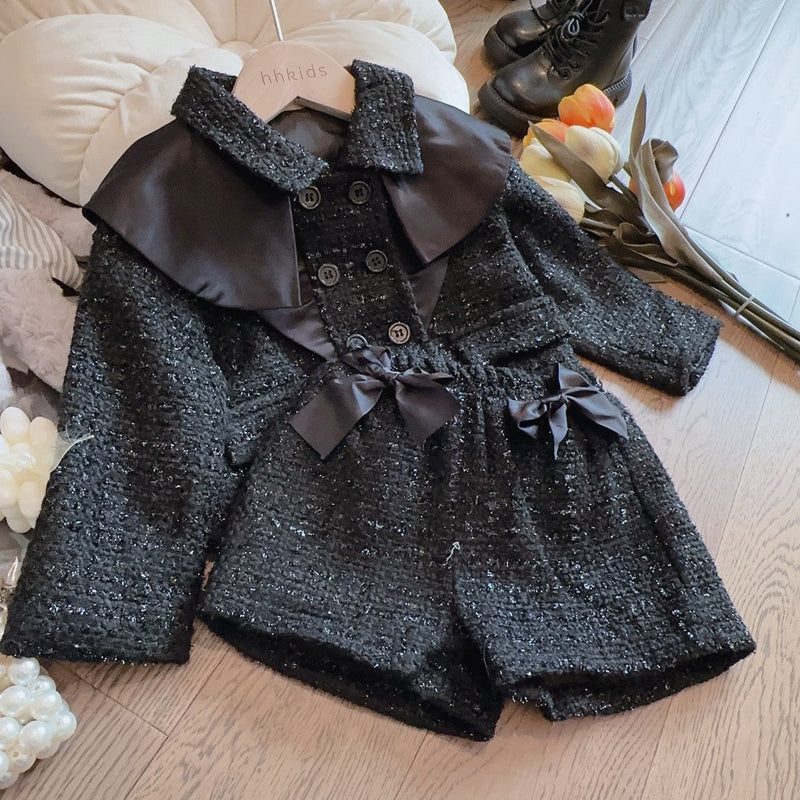 Conjunto Infantil Preto Tweed
