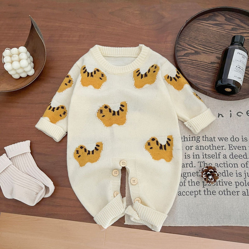 Macacão Infantil Tricô Bichinhos
