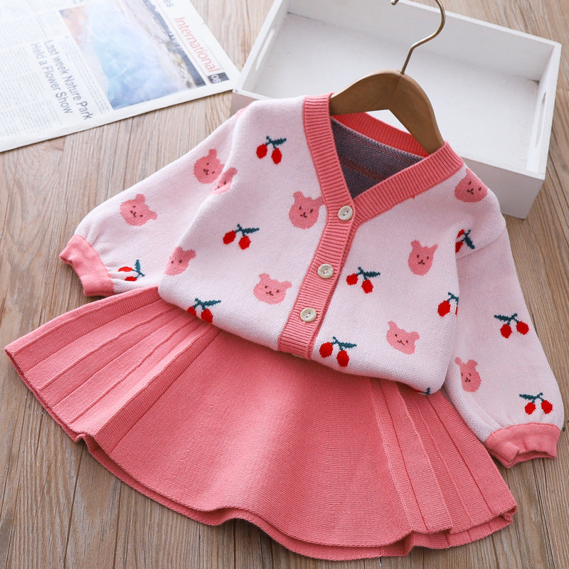 Conjunto Infantil Feminino Coelhinho e Cerejinha