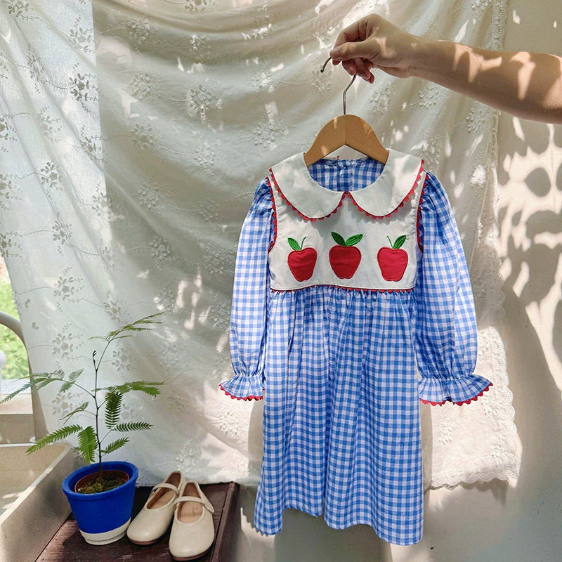 Vestido Infantil Xadrez Maça