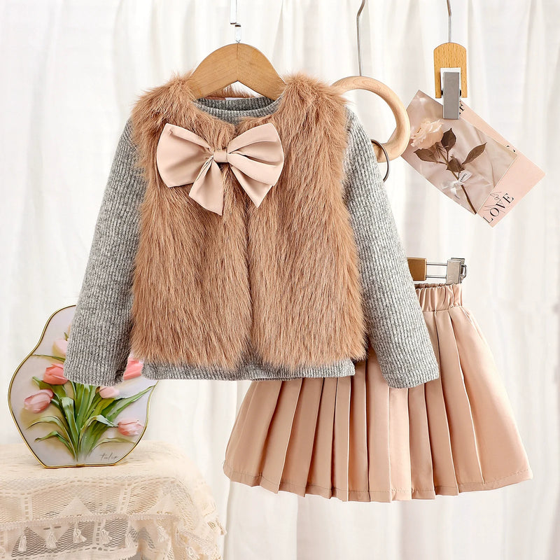 Conjunto Infantil Feminino Inverno Lacinho