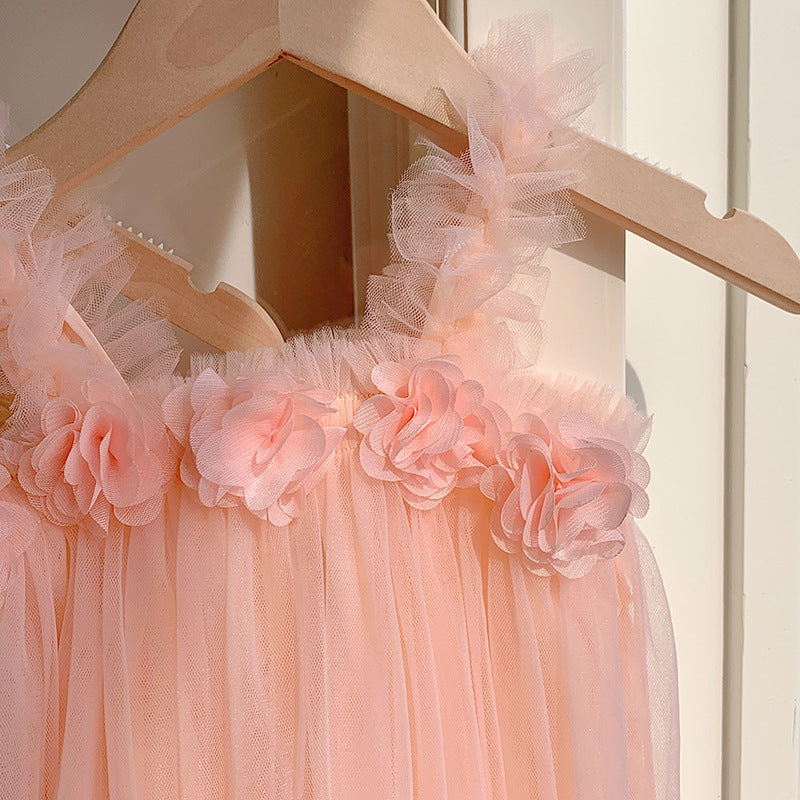 Vestido  Infantil Tule Florzinhas