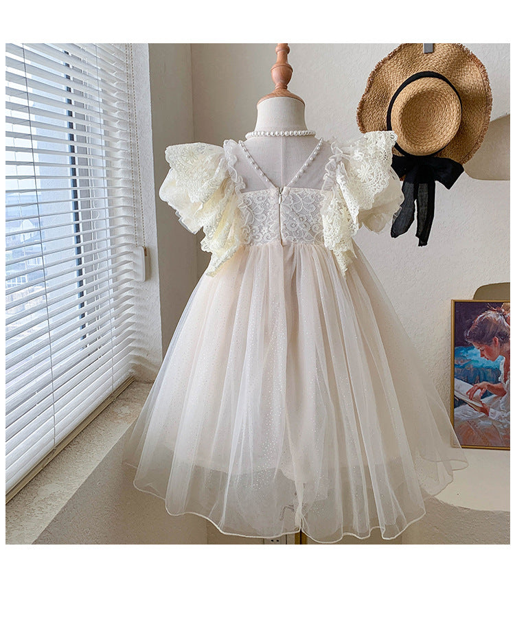 Vestido Infantil Tule Rendado