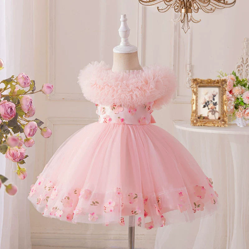 Vestido Infantil Bufante Com Florzinhas