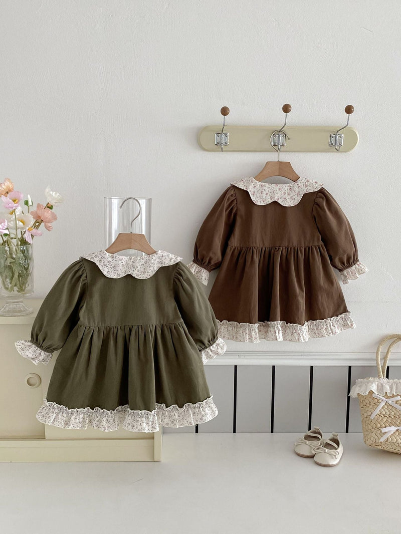 Vestido Infantil Barrados Florzinhas