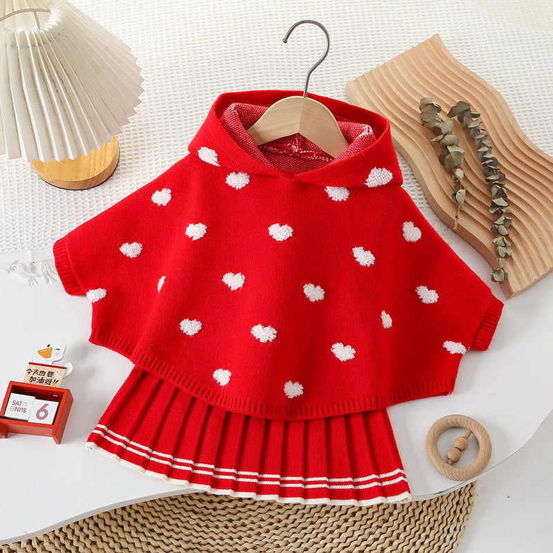 Conjunto Infantil Feminino Tricõ Corações