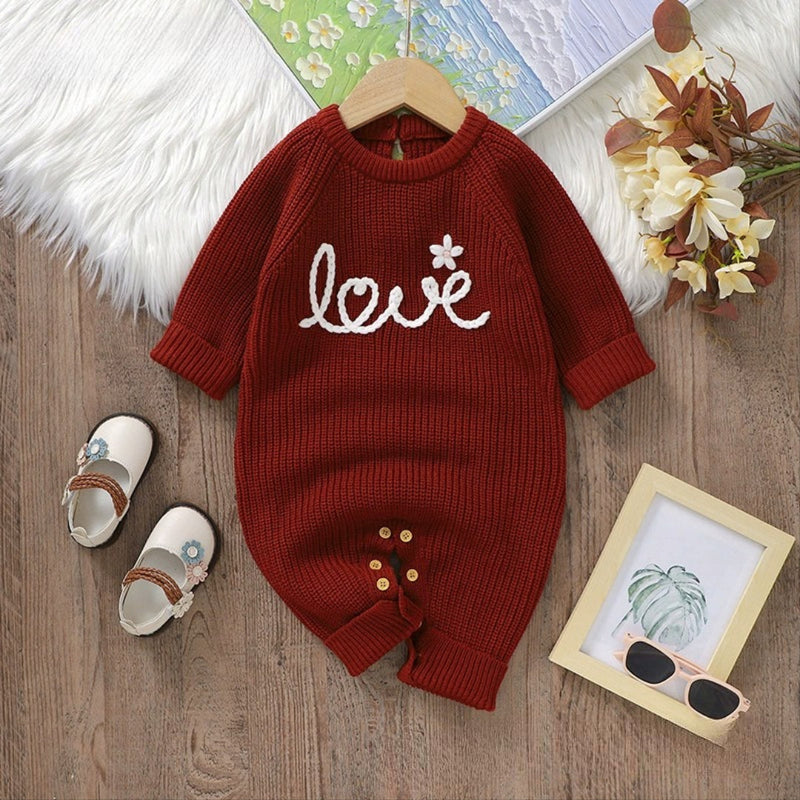 Macacão Infantil de Tricô Love