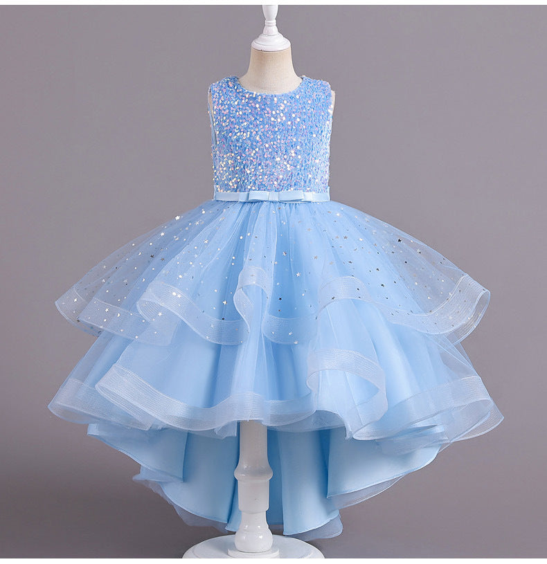 Vestido Infantil Brilhante Camadas