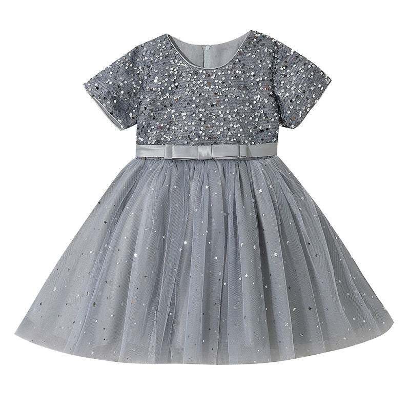 Vestido Infantil De Festa Lantejoulas