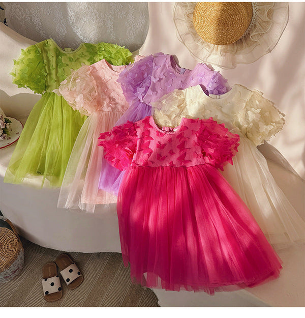 Vestido Infantil Tule Borboletinhas
